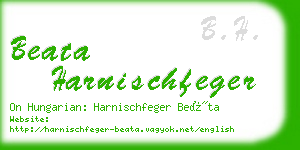 beata harnischfeger business card
